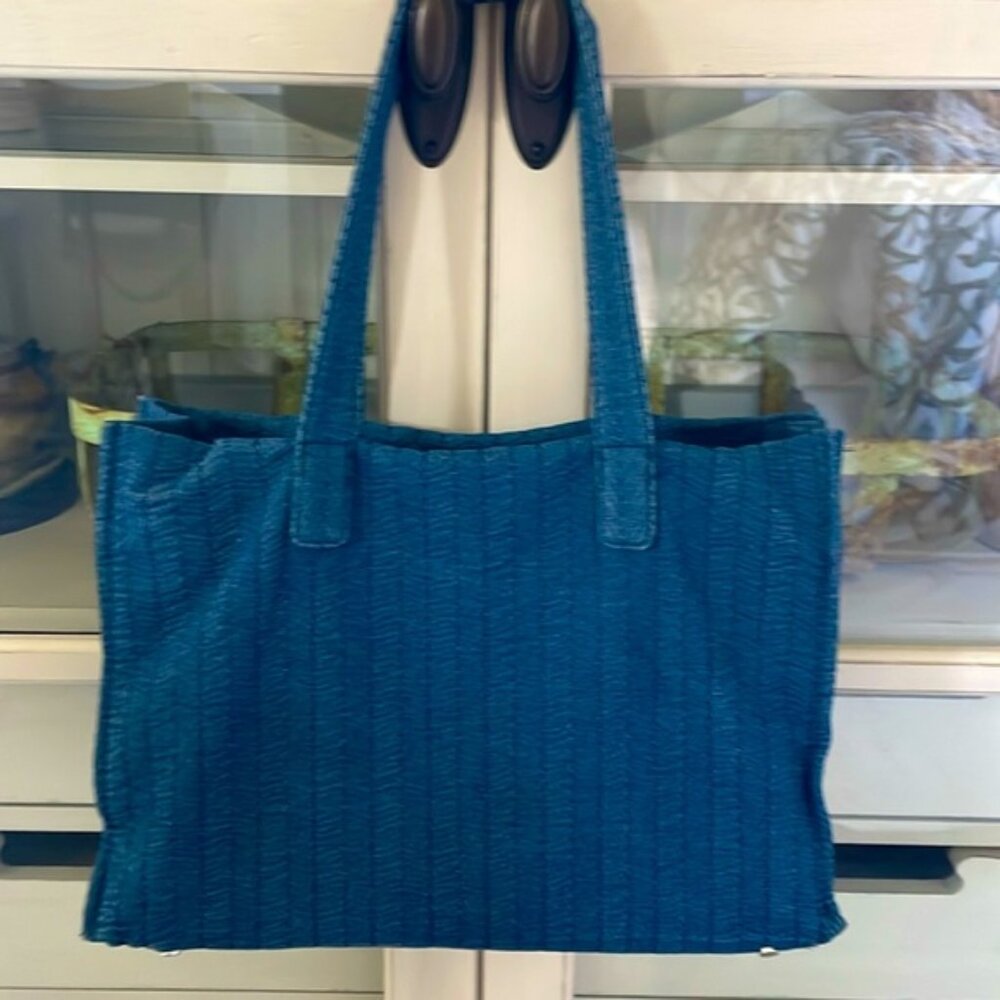 ZARA Denim Tote bag with zipper